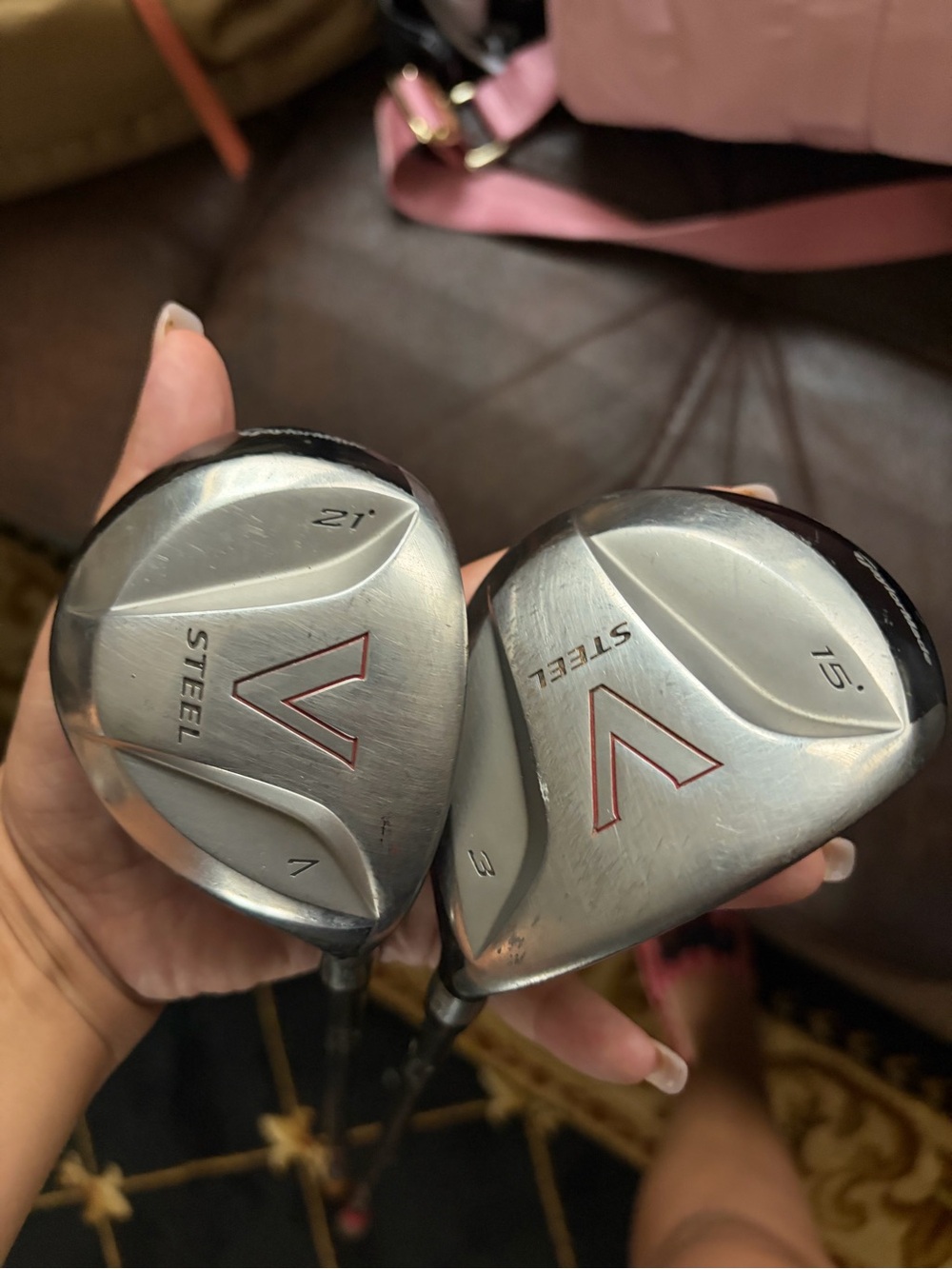 Steel Silver 21° and 15° Golf Fairway Wood Set - Brand